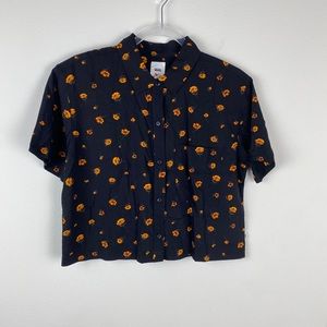 Vans crop top button up